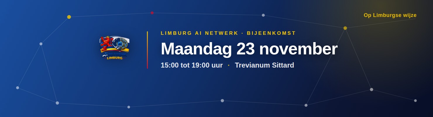 Bijeenkomst Limburg AI Netwerk bij Trevianum (flyer)